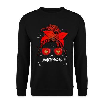 Montenegro - Unisex Pullover - Schwarz - Vorne - Alina (178cm) & Michal (187cm)