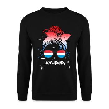 Luxembourg - Unisex Sweatshirt - black - Front - Alina (178cm) & Michal (187cm)