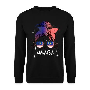 Malaisie - Sweat-shirt Unisexe - noir - Devant - Alina (178cm) & Michal (187cm)