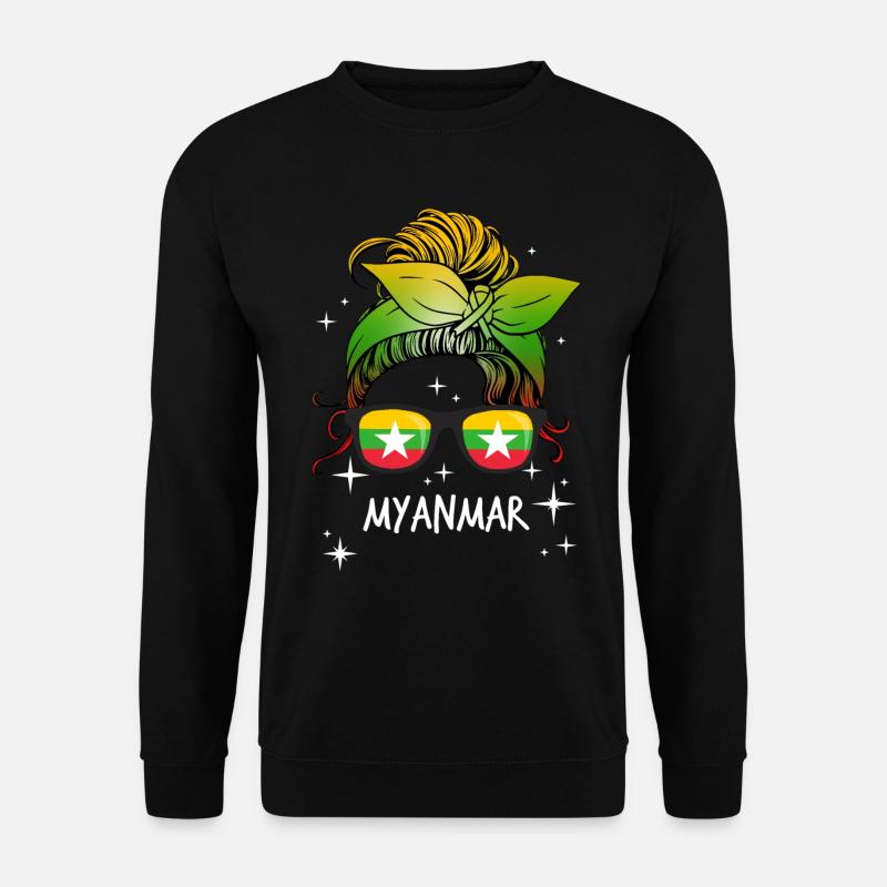 Myanmar - Unisex Pullover - Schwarz
