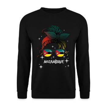 Mozambique - Unisex Sweatshirt - black - Front - Alina (178cm) & Michal (187cm)