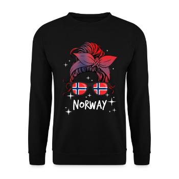 Norvège - Sweat-shirt Unisexe - noir - Devant - Alina (178cm) & Michal (187cm)