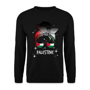 Palästina - Unisex Pullover - Schwarz - Vorne - Alina (178cm) & Michal (187cm)