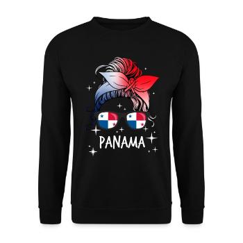 Panama - Unisex Sweatshirt - black - Front - Alina (178cm) & Michal (187cm)