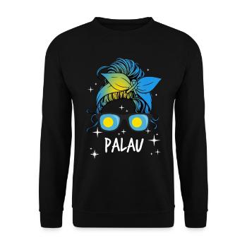 Palau - Sweat-shirt Unisexe - noir - Devant - Alina (178cm) & Michal (187cm)