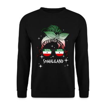 Somaliland - Unisex Sweatshirt - black - Front - Alina (178cm) & Michal (187cm)