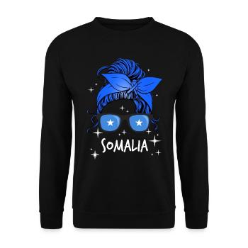 Somalia - Unisex Pullover - Schwarz - Vorne - Alina (178cm) & Michal (187cm)