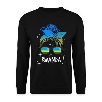 Ruanda - Unisex Pullover - Schwarz - Vorne - Alina (178cm) & Michal (187cm)