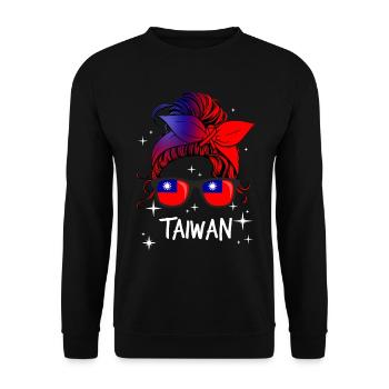 Taiwan - Unisex Sweatshirt - black - Front - Alina (178cm) & Michal (187cm)