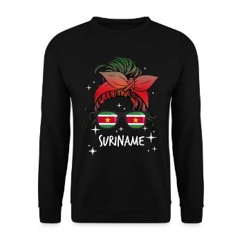 Suriname - Sweat-shirt Unisexe - noir - Devant - Alina (178cm) & Michal (187cm)