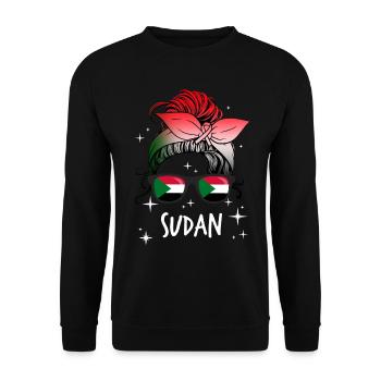 Soudan - Sweat-shirt Unisexe - noir - Devant - Alina (178cm) & Michal (187cm)