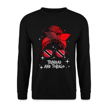Trinité et Tobago - Sweat-shirt Unisexe - noir - Devant - Alina (178cm) & Michal (187cm)