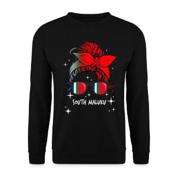 South Maluku - Unisex Sweatshirt - black - Front - Alina (178cm) & Michal (187cm)