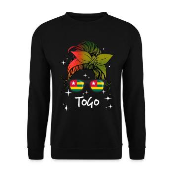 Togo - Unisex Sweatshirt - black - Front - Alina (178cm) & Michal (187cm)