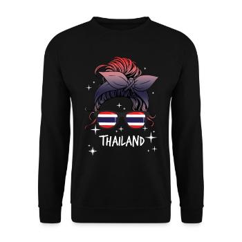 Thaïlande - Sweat-shirt Unisexe - noir - Devant - Alina (178cm) & Michal (187cm)