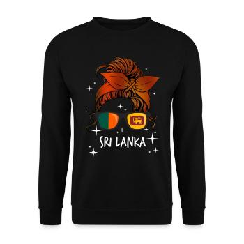 Sri Lanka - Unisex Pullover - Schwarz - Vorne - Alina (178cm) & Michal (187cm)