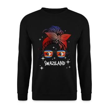 Swasiland - Unisex Pullover - Schwarz - Vorne - Alina (178cm) & Michal (187cm)