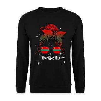 Transnistria - Unisex Sweatshirt - black - Front - Alina (178cm) & Michal (187cm)