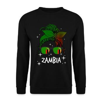 Sambia - Unisex Pullover - Schwarz - Vorne - Alina (178cm) & Michal (187cm)