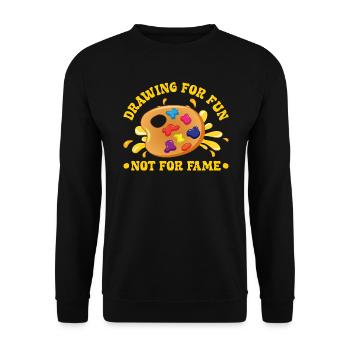 Artiste peintre dessin graphique pour l’art amusant en disant - Sweat-shirt Unisexe - noir - Devant - Alina (178cm) & Michal (187cm)