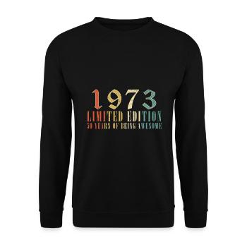 50th Birthday Vintage 1973 Vintage 1973 - Unisex Sweatshirt - black - Front - Alina (178cm) & Michal (187cm)