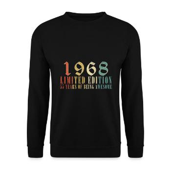 55th Birthday Vintage 1968 Vintage 1968 - Unisex Sweatshirt - black - Front - Alina (178cm) & Michal (187cm)