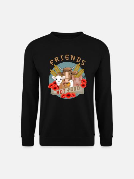 Friends not Food - Unisex Pullover - Schwarz
