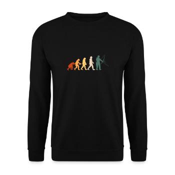 Bogenschießen Evolution Bowhunting Pfeil Und Bogen - Unisex Pullover - Schwarz - Vorne - Alina (178cm) & Michal (187cm)