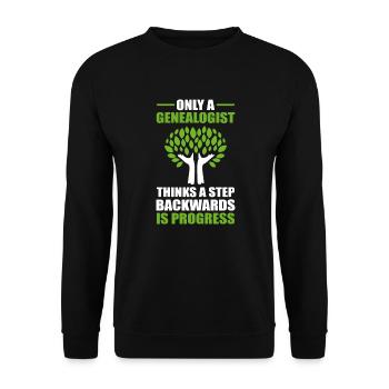 Genealogy. For genealogists. Genealogy - Unisex Sweatshirt - black - Front - Alina (178cm) & Michal (187cm)