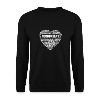 Comptabilité. Pour les CPA et les comptables - Sweat-shirt Unisexe - noir - Devant - Alina (178cm) & Michal (187cm)
