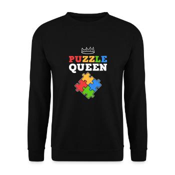 Puzzle Queen Jigsaw Puzzle - Unisex Sweatshirt - black - Front - Alina (178cm) & Michal (187cm)