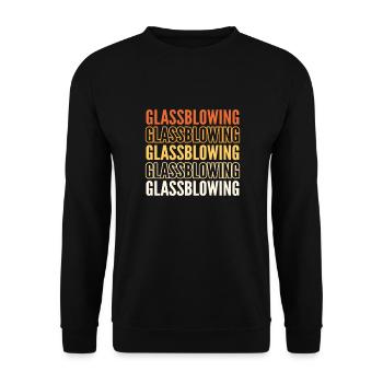 Glaskünstler. Glasbläser-bedarf. Glasblasen - Unisex Pullover - Schwarz - Vorne - Alina (178cm) & Michal (187cm)