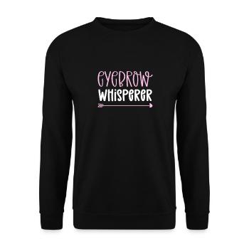 Augenbrauenflüsterer. Microblading Augenbrauen - Unisex Pullover - Schwarz - Vorne - Alina (178cm) & Michal (187cm)