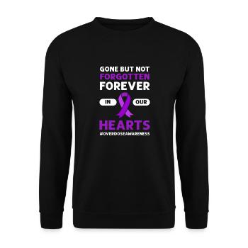 Vorbei, Aber Nicht Vergessen. Bewusstsein Für - Unisex Pullover - Schwarz - Vorne - Alina (178cm) & Michal (187cm)