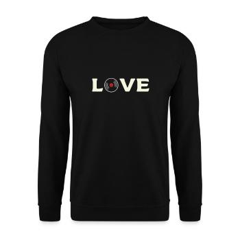Amour de la collection de disques vinyles. Collecteur Lp - Sweat-shirt Unisexe - noir - Devant - Alina (178cm) & Michal (187cm)