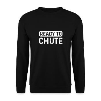 Prêt à parachuter. Parachutisme. Pour - Sweat-shirt Unisexe - noir - Devant - Alina (178cm) & Michal (187cm)