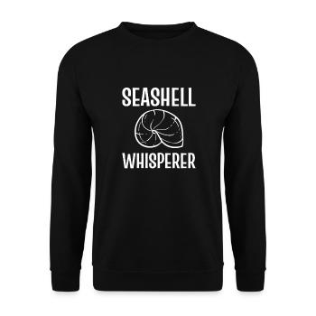 Shell whisperer. Beachcombing Shell Collecting - Unisex Sweatshirt - black - Front - Alina (178cm) & Michal (187cm)