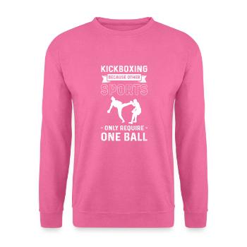 Le kickboxing, car les autres sports n’ont qu’un seul ballon - Sweat-shirt Unisexe - rose - Devant
