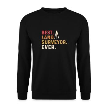 Bester. Landvermesser. Immer. Landgutachter. - Unisex Pullover - Schwarz - Vorne - Alina (178cm) & Michal (187cm)