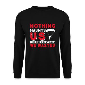 Skydiving. For skydivers and - Unisex Sweatshirt - black - Front - Alina (178cm) & Michal (187cm)