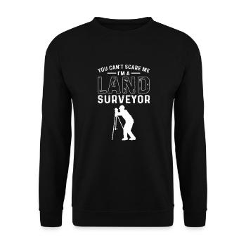 Ich Bin Ein Landvermesser. Grundstücksprüfer. - Unisex Pullover - Schwarz - Vorne - Alina (178cm) & Michal (187cm)