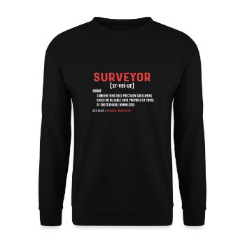 Kartographen, Landvermesser. Landvermessung - Unisex Pullover - Schwarz - Vorne - Alina (178cm) & Michal (187cm)