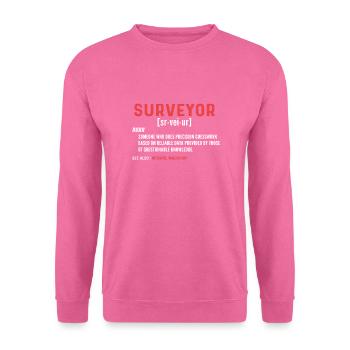 Cartographes, géomètres. Arpentage - Sweat-shirt Unisexe - rose - Devant