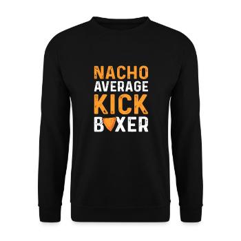 Nacho Kickboxer moyen. Kickboxing mexicain - Sweat-shirt Unisexe - noir - Devant - Alina (178cm) & Michal (187cm)