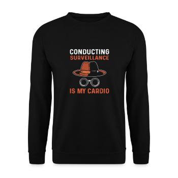Überwachen Ist Meine Stärke. Privatdetektiv - Unisex Pullover - Schwarz - Vorne - Alina (178cm) & Michal (187cm)