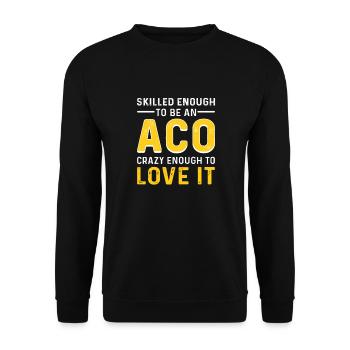 Aco. Animal rescue. Animal inspector - Unisex Sweatshirt - black - Front - Alina (178cm) & Michal (187cm)
