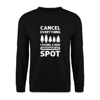 Annulez tout. Chasse à la pointe de flèche - Sweat-shirt Unisexe - noir - Devant - Alina (178cm) & Michal (187cm)
