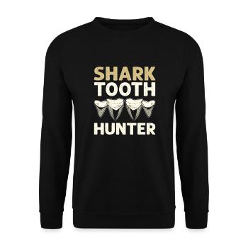 Chasseur de dents de requin. Chasseur de dents fossiles Megalodon - Sweat-shirt Unisexe - noir - Devant - Alina (178cm) & Michal (187cm)