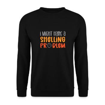 The shell problem. Beachcombing Shell Collecting - Unisex Sweatshirt - black - Front - Alina (178cm) & Michal (187cm)