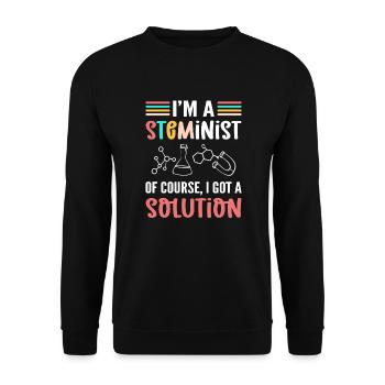 Ich Bin Ein Mintler. Natürlich Habe Ich Eine - Unisex Pullover - Schwarz - Vorne - Alina (178cm) & Michal (187cm)